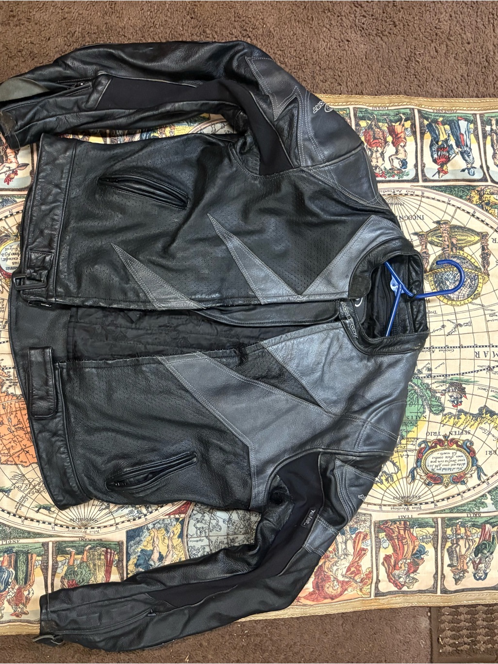 Men's Black Leather Motorcycle Jacket - Sport Style